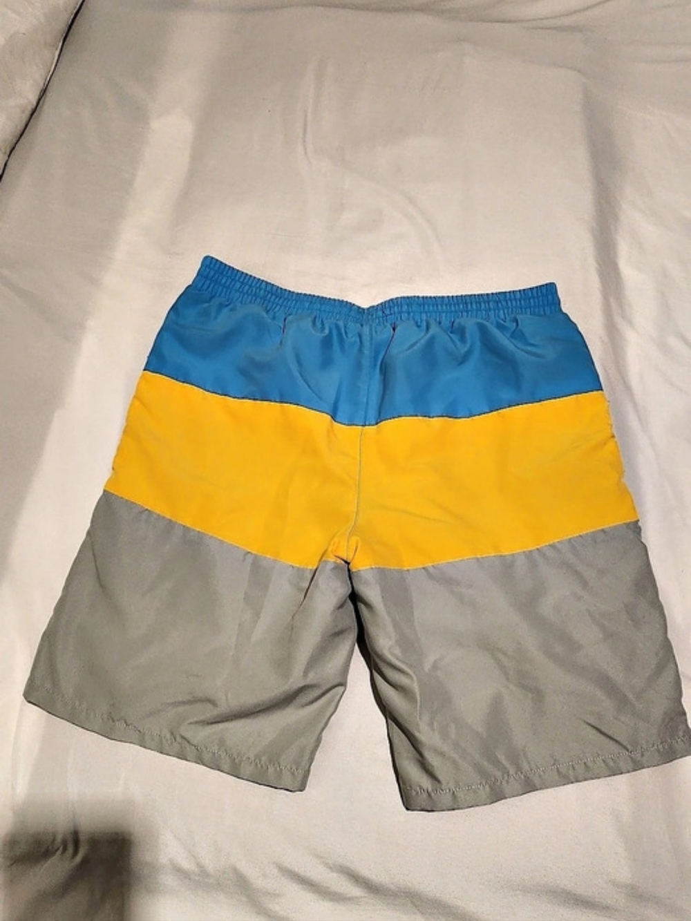 Thereabouts Color Block Swim Trunks in Blue & Yellow